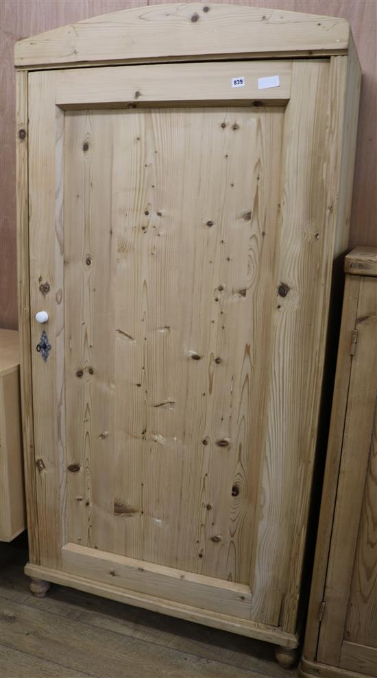A pine wardrobe W.91cm